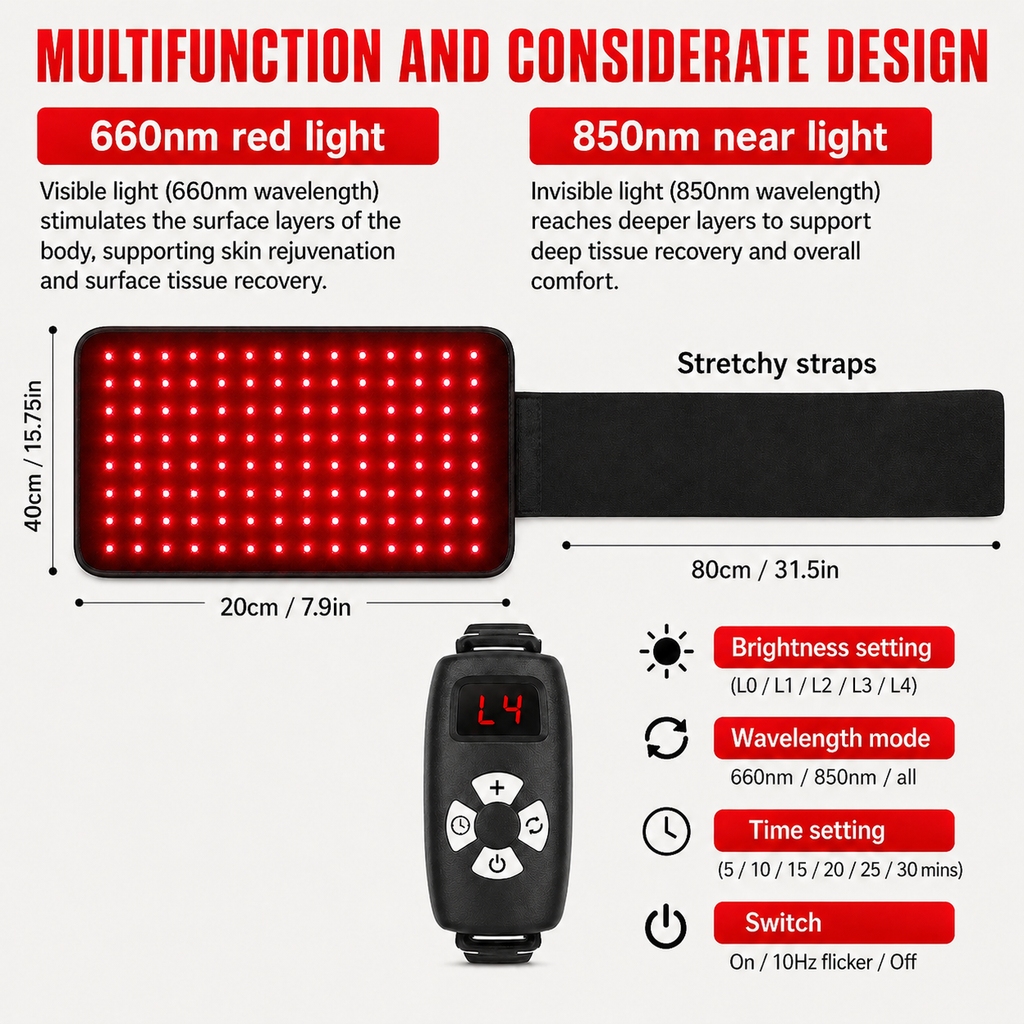 Neo Luminus Relief Wrap™ – Red & Near-Infrared Light Therapy